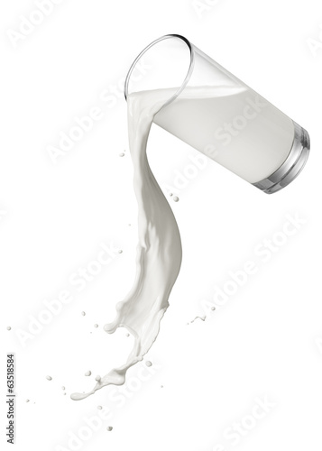 Naklejka dekoracyjna spilling milk