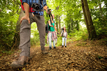 Wall Mural - leg with hiking boots