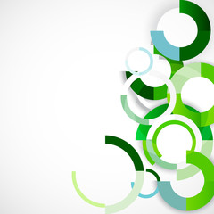 Poster - rings geometric shapes abstract background, vector illustration
