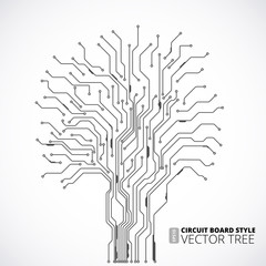 Circuit board tree background