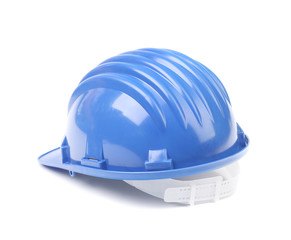 Blue safety helmet.