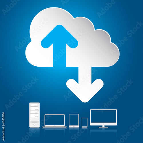 Fotografia Cloud computing concept. Vector illustration in EPS10.
