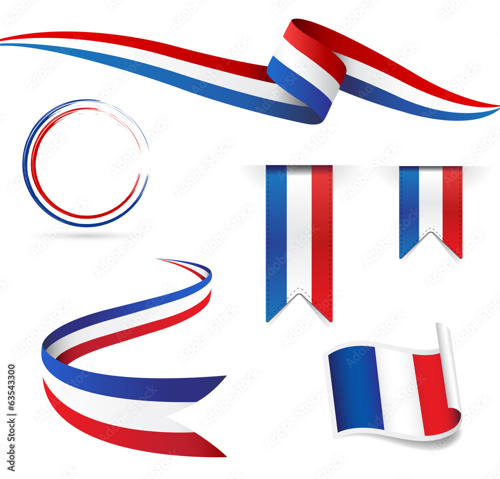 Francia bandiera - obrazy, fototapety, plakaty 