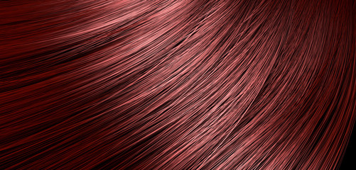 Wall Mural - Red Hair Blowing Closeup