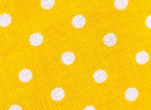 Yellow Fabric Texture With White Polka Dots