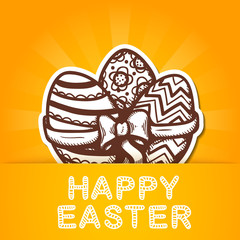 Wall Mural - Easter card concept.