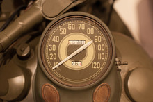 Old Style Of Motorcycle Speedometer