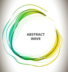 Wall Mural - Abstract colorful background with circle wave