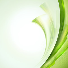 Aufkleber - Abstract green waving background