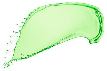 Poster - green water splash - summer drink abstract