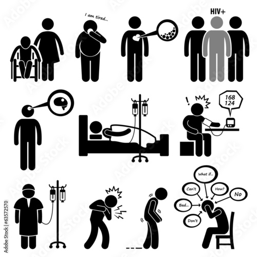 Fotografía Man Common Diseases and Illness Cliparts