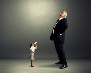 Poster - displeased woman and laughing man