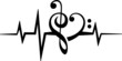 Musik Frequenz Noten Herz