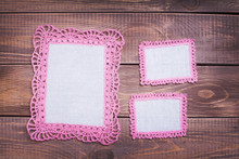 Napkin With Pink Lace