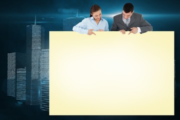 Aufkleber - Composite image of business partners showing card