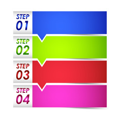 Fototapete - Infographic option banner - template