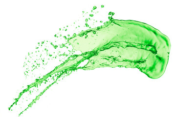 green liquid splash