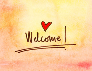 Wall Mural - welcome note
