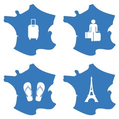 Sticker - Voyages en 4 cartes de France