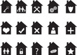 House icon set illustrated on white