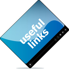 Poster - Video player for web, useful links word on it