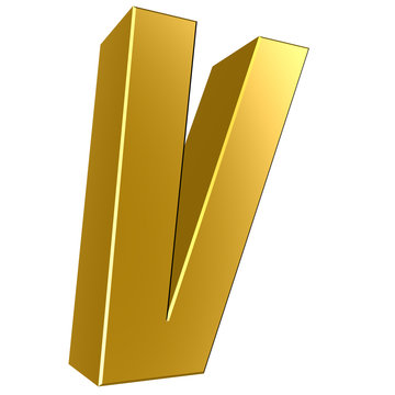 3d letter collection - V