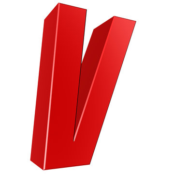 3d letter collection - V