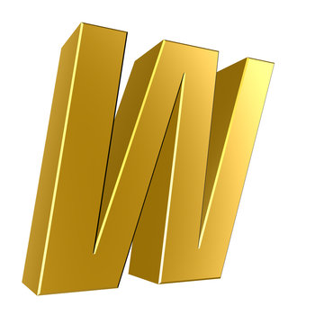 3d letter collection - W