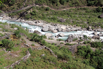 Wall Mural - River and bridge