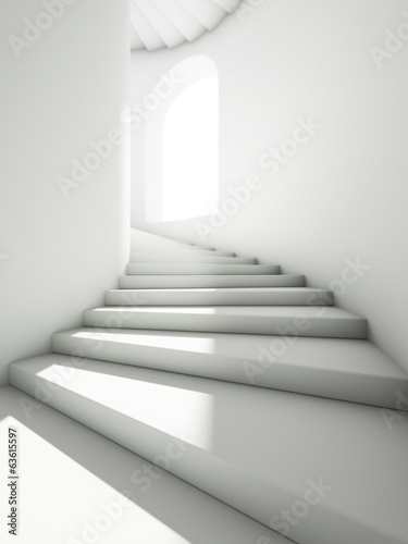Naklejka na drzwi Spiral staircase