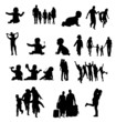 silhouette familly baby