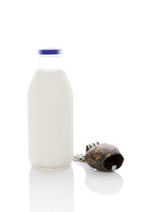 Canvas Print - Milk bottle.