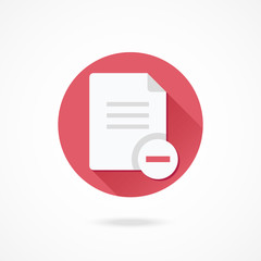 Poster - Vector Delete Document Icon