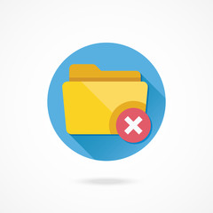 Poster - Vector Delete Folder Icon