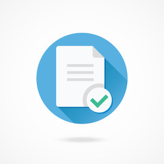 Poster - Vector Document and Check Mark Icon