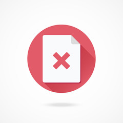 Poster - Vector Document and Cross Icon