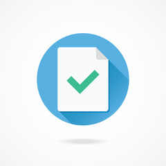 Poster - Vector Document and Tick Icon