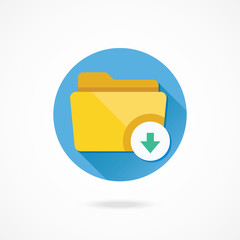 Aufkleber - Vector Download Folder Icon