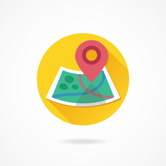 Poster - Vector Map with Label Icon