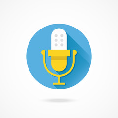 Poster - Vector Microphone or Audio Recording Icon