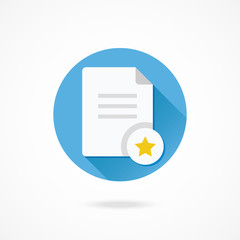 Aufkleber - Vector Page and Star Sign Icon