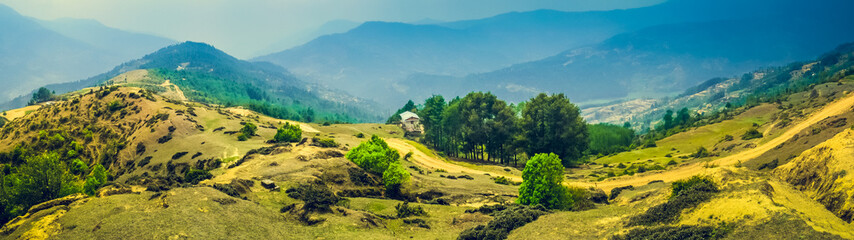 Wall Mural - Panoramic mountain landscape