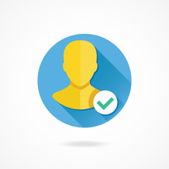Poster - vector verified account icon