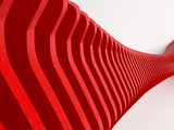 Abstract red 3d wave