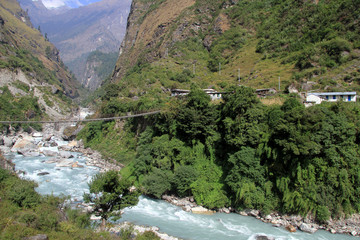 Wall Mural - River and bridge