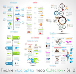 Poster - Timeline Infographic design templates Set 2.