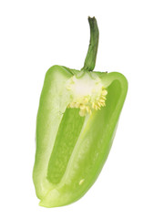 Wall Mural - Halved green pepper.