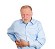 © pathdoc - Senior, old man having right-sided abdominal pain