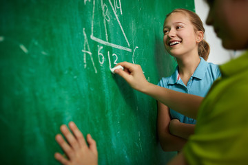 Wall Mural - Successful schoolgirl