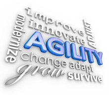 Agility Words 3d Collage Modernize Improve Innovate Change